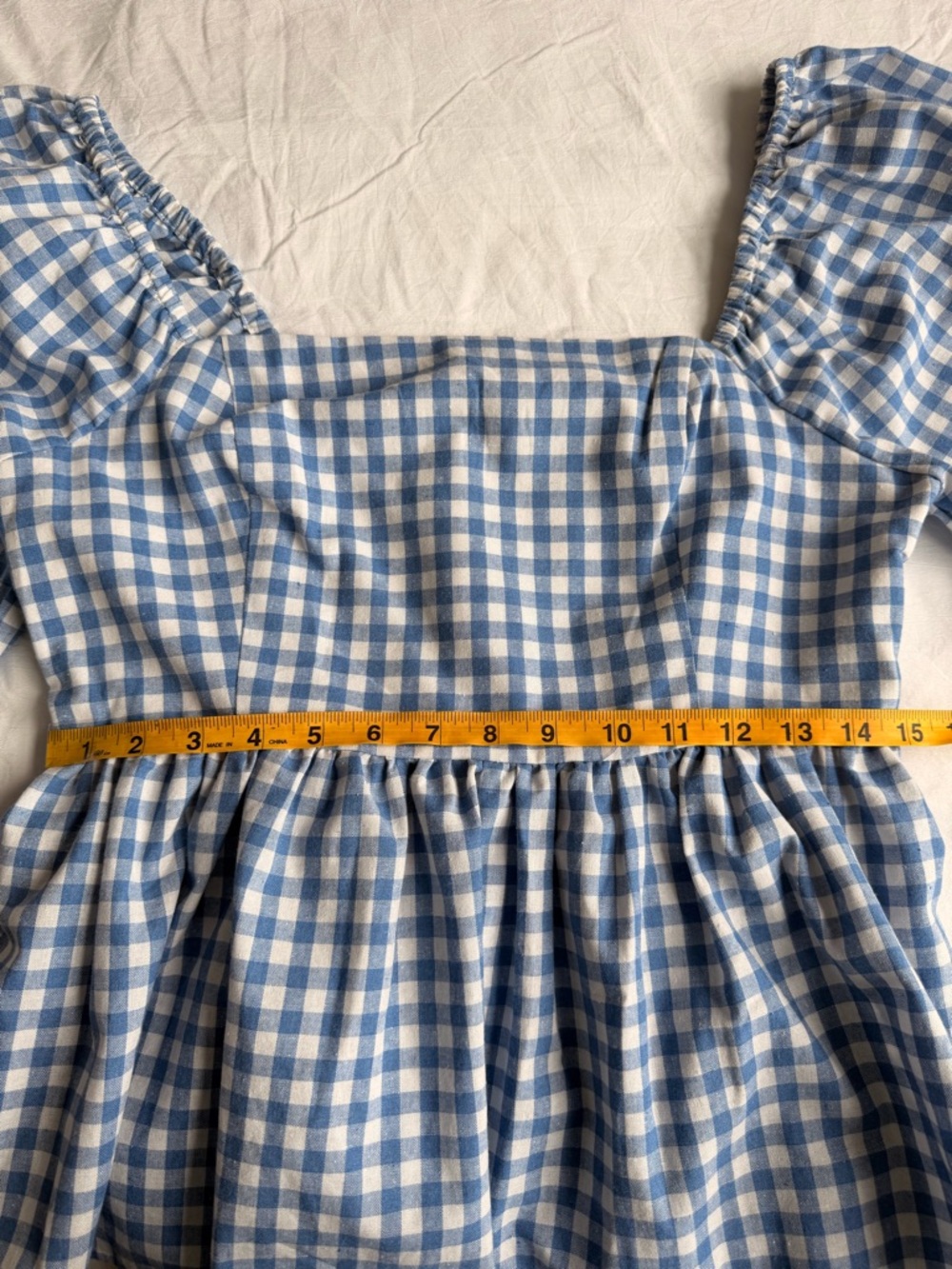 English Factory Blue and White Gingham Two-Piece Set - Picture 13 of 16